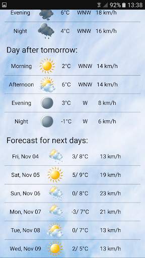 Local weather screenshot 2