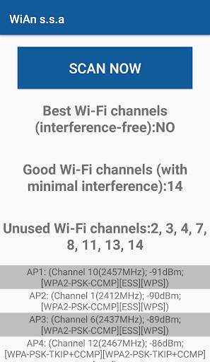 WiAn s.s.a - wifi analyzer screenshot 1