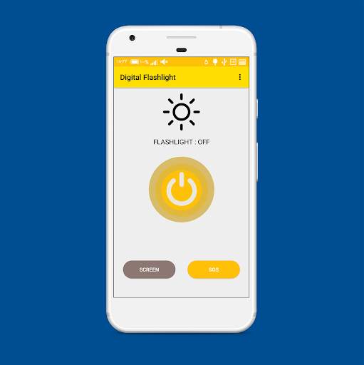 Digital Flashlight - torch, SOS, screen flashlight screenshot 1