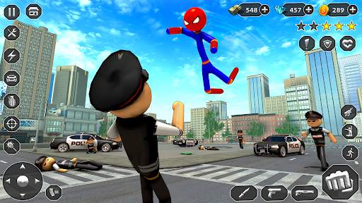 Stick Rope Hero Superhero Game screenshot 5