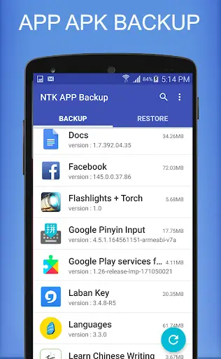 App Apk Backup & Restore - NTK Backup for Android screenshot 3