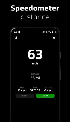 Speedometer and distance screenshot 1