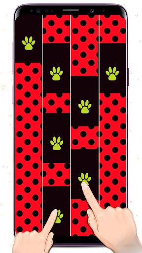 Piano Ladybug Noir tiles screenshot 1