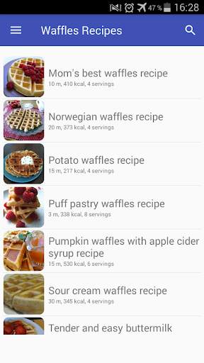 Waffles recipes with photo offline screenshot 6