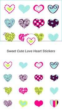 Sweet Cute Love Heart Stickers screenshot 1