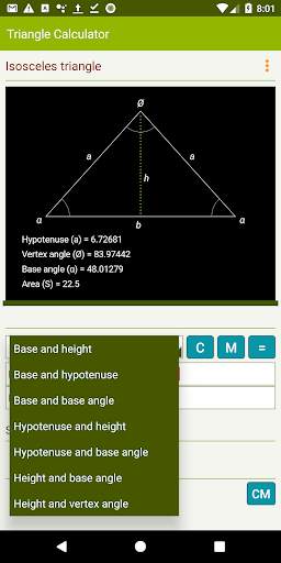 Triangle Calculator - Real-time drawings screenshot 6