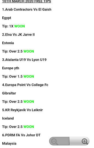 20  Daily Betting Odds screenshot 1