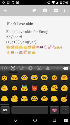 Classic Black Emoji Keyboard screenshot 2