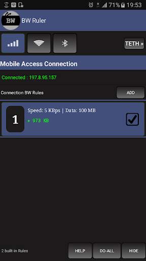 Bandwidth ruler screenshot 1
