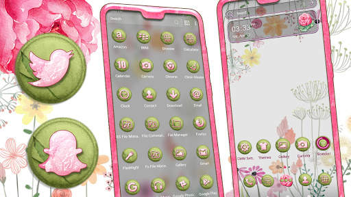 Watercolor Flower Launcher Theme screenshot 1