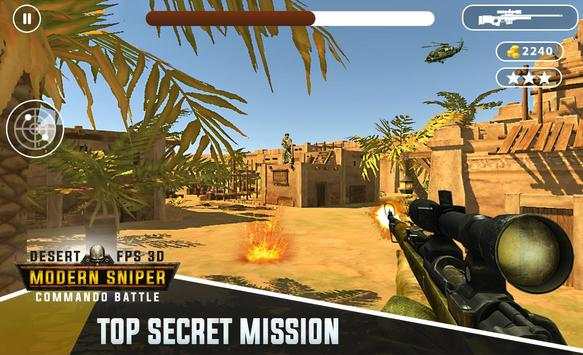Desert Modern Sniper FPS Commando Battle screenshot 1