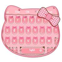 Cute Cat Bow Keyboard Theme on 9Apps
