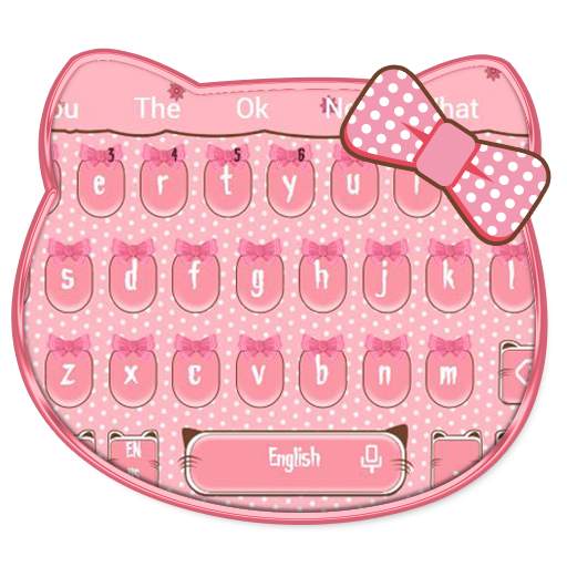 Cute Cat Bow Keyboard Theme 10001002