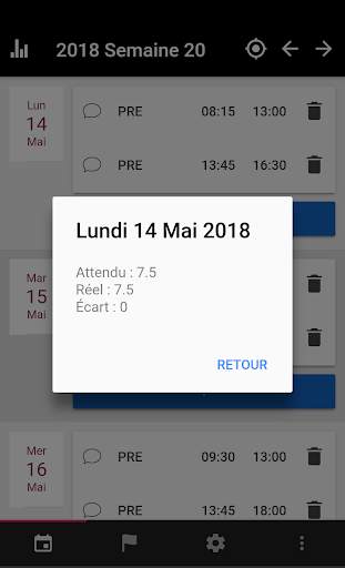 Working Hours - Emploi Temps Travail Statistiques screenshot 2