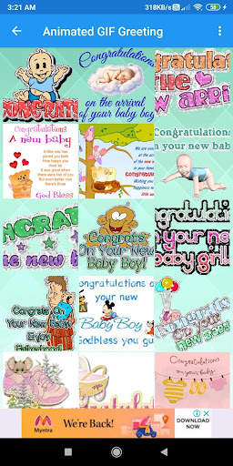 New Born Baby: Greetings, Photo Frames, GIF Quotes screenshot 1