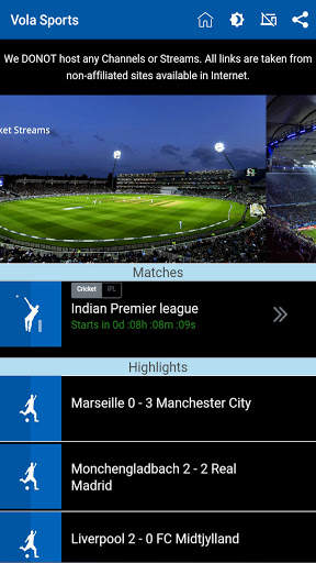 Vola Sports Live Streaming TV Guide screenshot 2