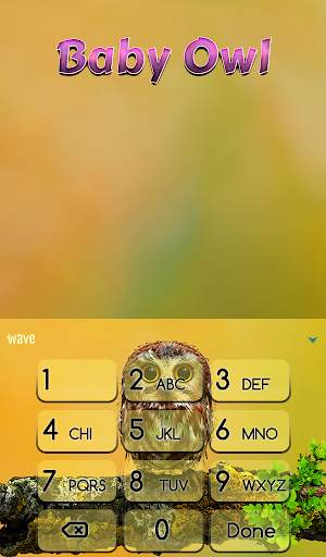 Baby Owl Animated Keyboard   Live Wallpaper screenshot 5