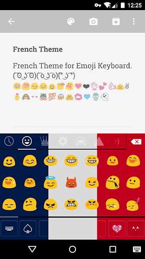 French Emoji Keyboard Theme screenshot 2