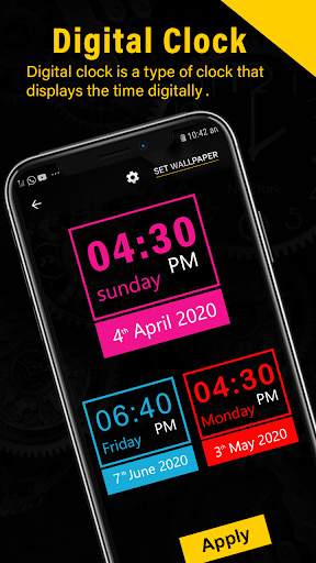 Super Night Clock Live Wallpaper screenshot 6