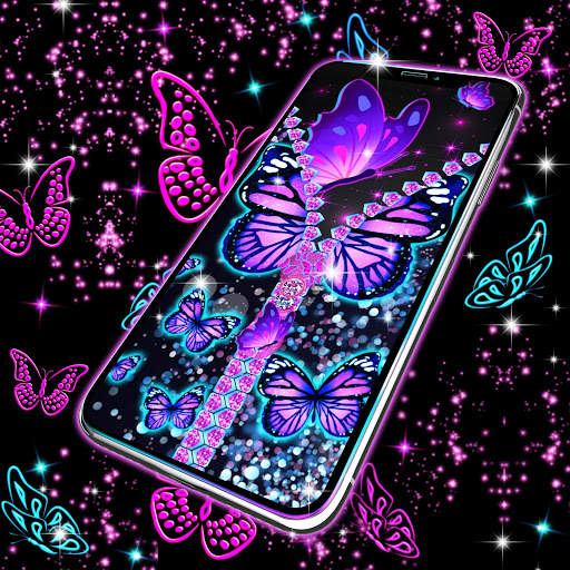 Neon butterflies zip locker screenshot 6