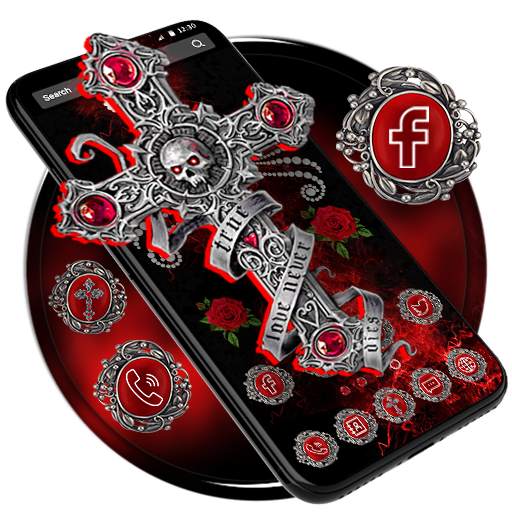 Jesus Cross Skull Launcher Theme Live HD Wallpaper 1.0