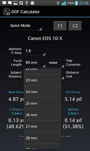 DOF Calculator screenshot 8