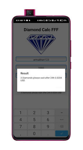Free FF Diamonds Calculator screenshot 3