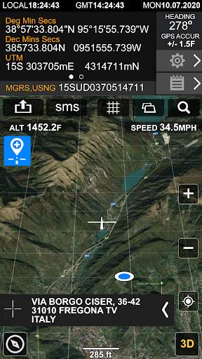 GPS Location Info, SMS Coordinates, Compass   screenshot 1