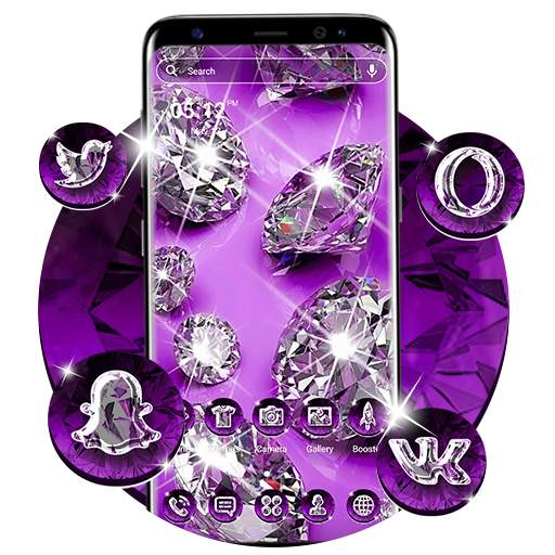 Purple Diamond Launcher Theme 1.0