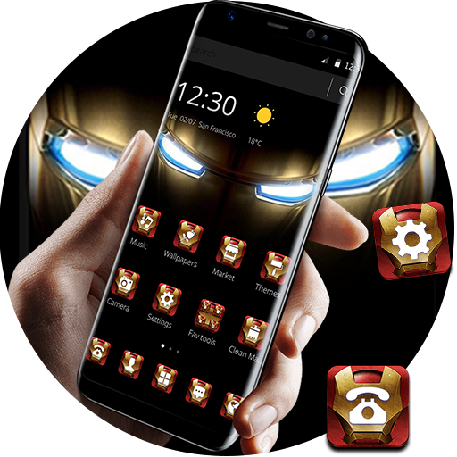 Iron Eyes Hero Tech Theme icon