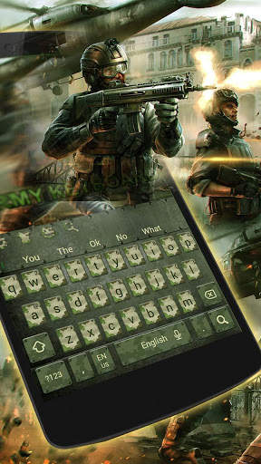 3D Army Camo Keyboard Theme screenshot 1