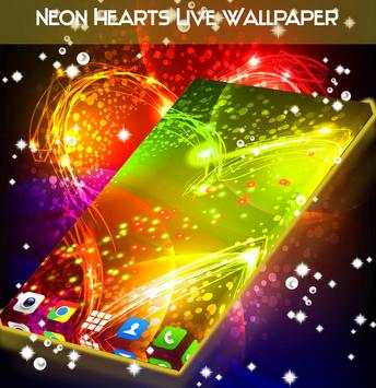 Neon Hearts Live Wallpaper screenshot 2