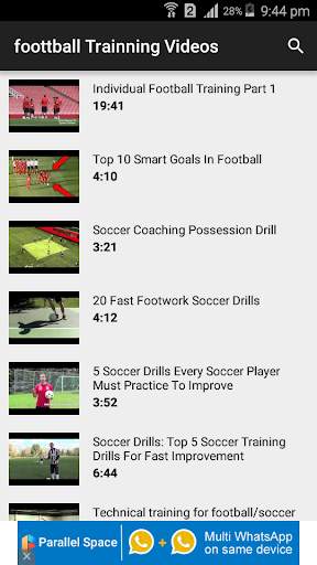 Football Training Videos screenshot 1