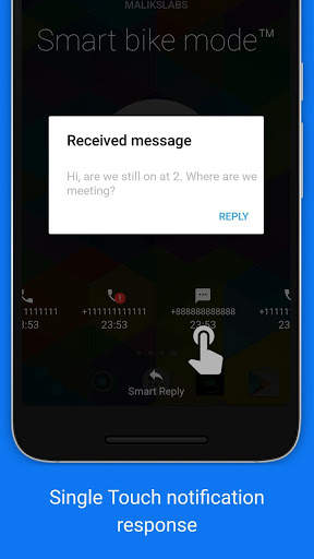 Smart bike mode Auto Responder - Maps, Media & Sms screenshot 7