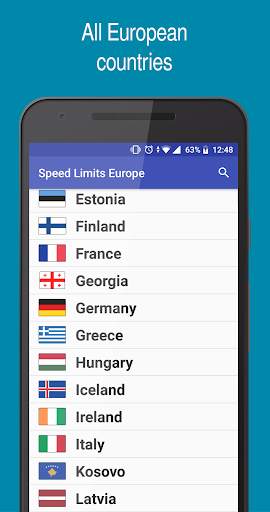 Speed Limits Europe screenshot 1