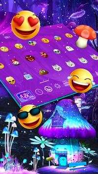 3D Neon Mushroom Keyboard Theme screenshot 3