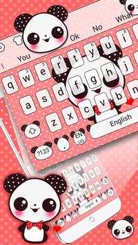 Lovely Panda Bow Theme Keyboard screenshot 3