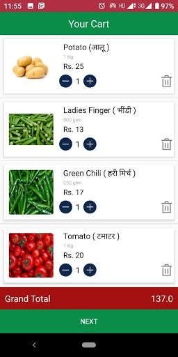 BHAIYAJEE- Vegetables/Fruit/Grocery shopping app screenshot 4