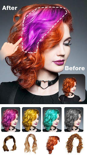 Color Hairstyles For Men & Women : Photo Editor screenshot 2