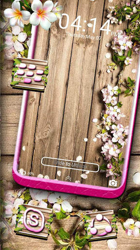 Wooden Flower Vine Launcher Theme screenshot 4