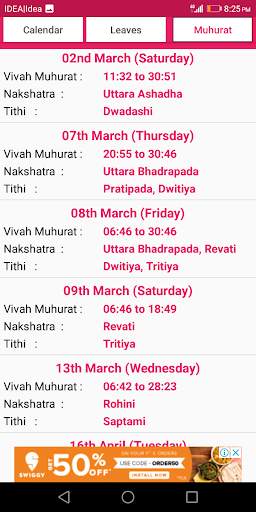 Panchang Hindu Calender 2019 screenshot 5