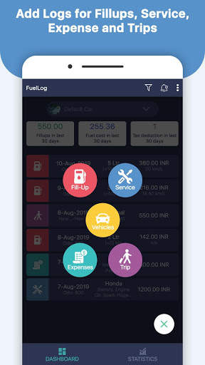 FuelLog: Mileage Tracker, Car Maintenance Log स्क्रीनशॉट 3