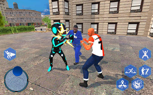 Vegas Neon Iron Stickman Rope Hero Crime Simulator screenshot 5