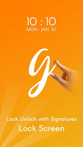 Signature Unlock Screen screenshot 1