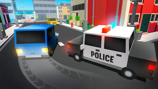 Cube Car Theft Race 3D screenshot 1
