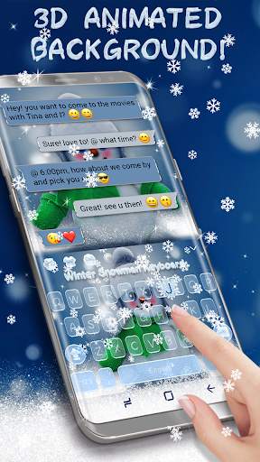 Winter Snowman Keyboard Theme screenshot 3