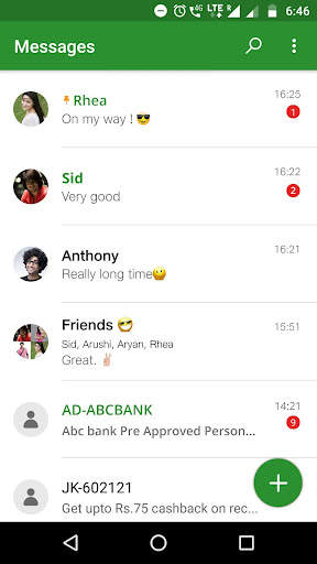 Messages screenshot 1