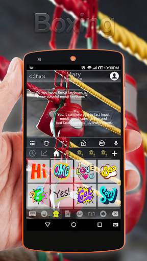Fist Fight Emoji Keyboard Skin screenshot 3