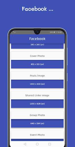 Social Media Image Sizes screenshot 3