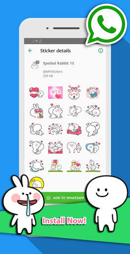 MHStickers for Whatsapp : Spoiled Rabbit screenshot 4